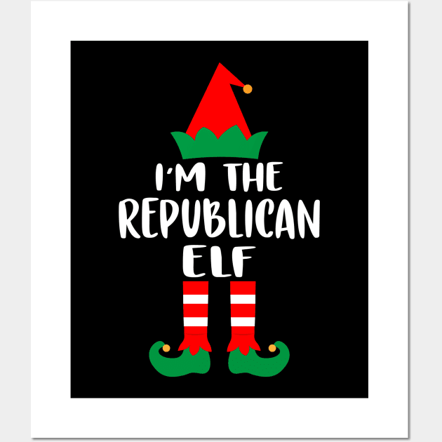 I'm The Republican Elf Family Matching Group Christmas Costume Pajama Funny Gift Wall Art by norhan2000